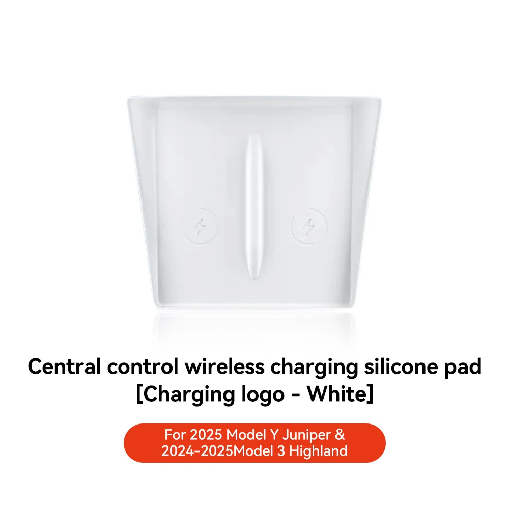 YZ For Tesla Model 3 Y Highland Juniper 2021-2025 Silicone Anti-skid Pad For Tesla Car Phone Wireless Charging Pad Accessories