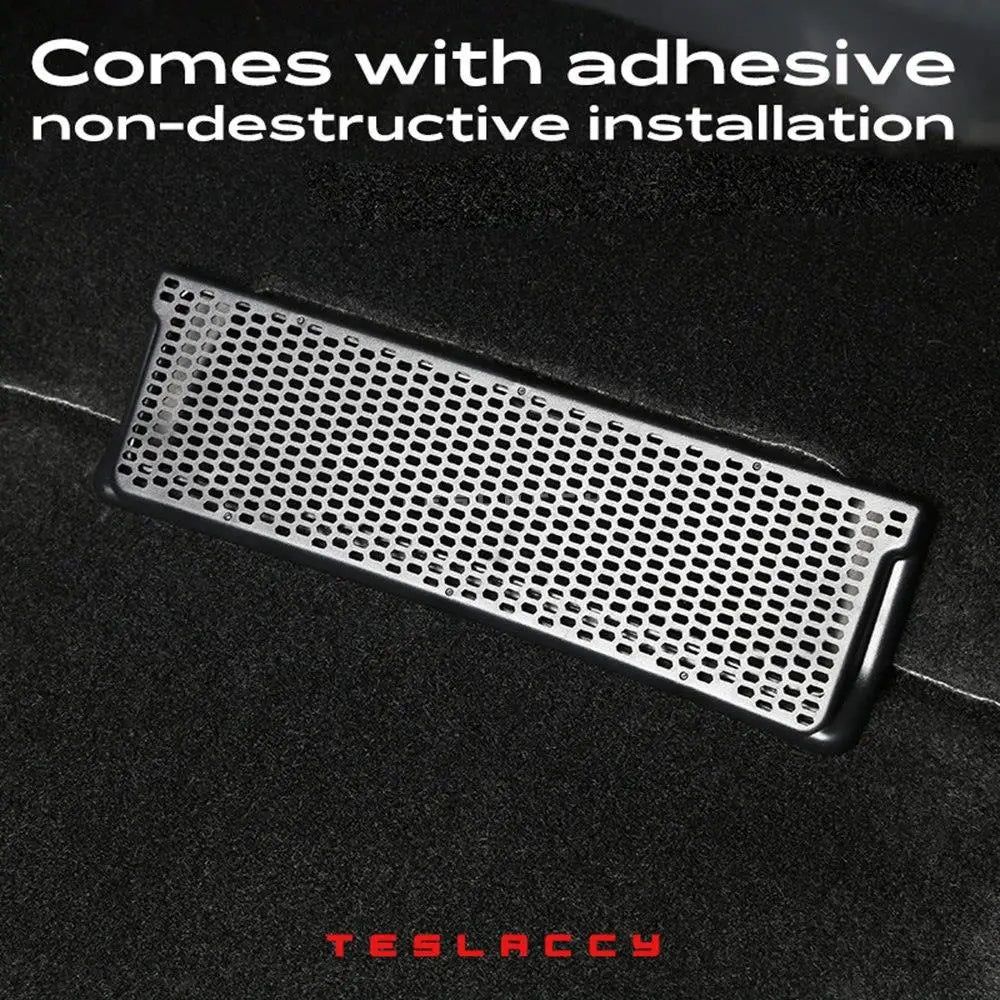 For Tesla Model Y 2020-2023 Car Air Conditioner Outlet Protection Cover Rear Air Vent Mask Under Seat Anti Dust Prevent 2pcs