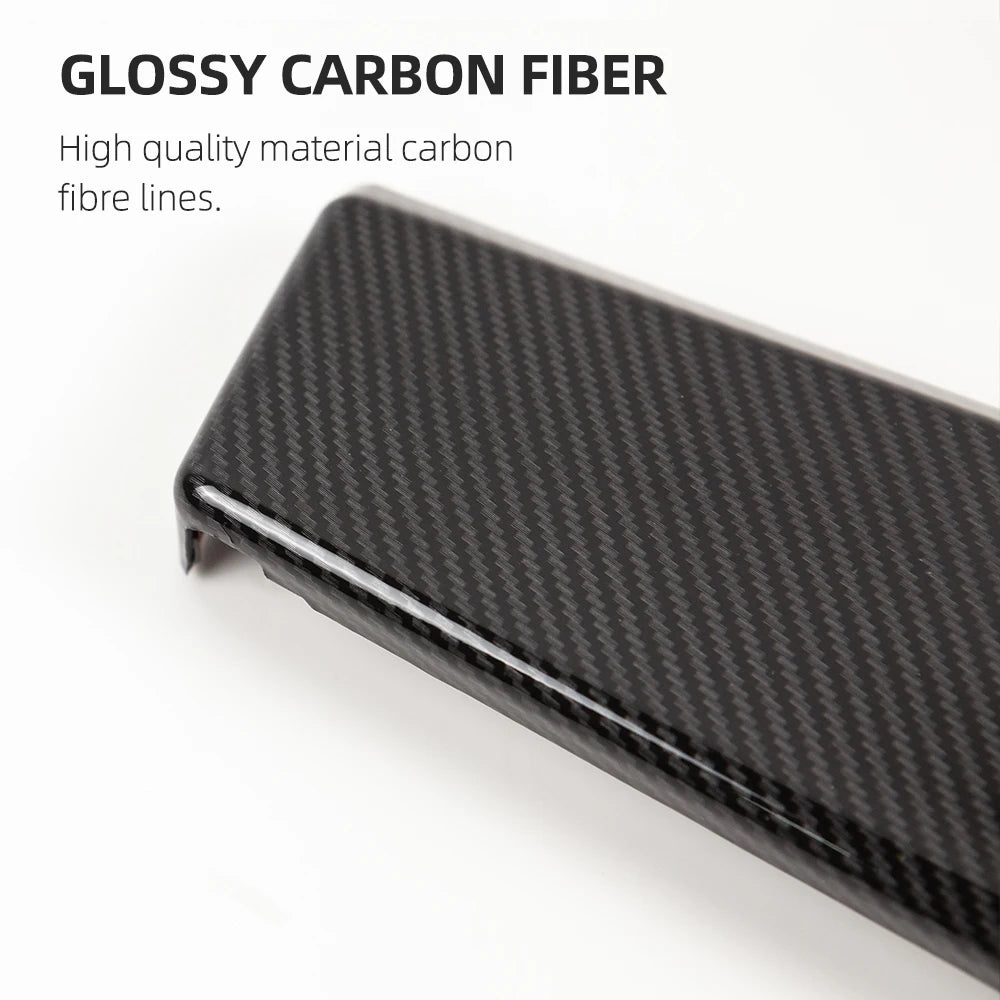 Heenvn For Tesla Model 3 2023 Carbon Fiber ABS Car Center Console Panel Trim Model Y 2022 Accessories Tesla Model 3 Dashboard
