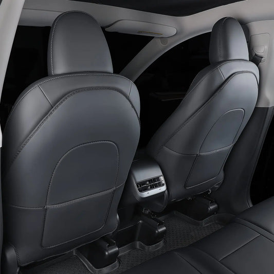 For Tesla Model Y Juniper Model 3 Highland 2017-2025 Back Seat Cover 2PCS Leather Protector Wear-Resistant Kick Seatback Mats