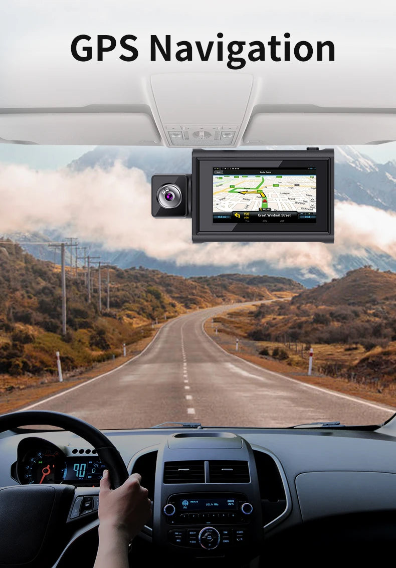 Dash Camera For Cars Rear And Front Dashcam WiFi With 4g Gps Adas Support 4g Remote Monitor Android 10 2+32g
