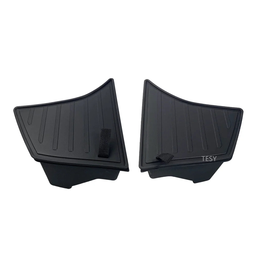 For 2024 Tesla Model 3 highland Rear Trunk Left Side Storage Box with Cover Tail Boot Organizer Partition Decoration Accessories