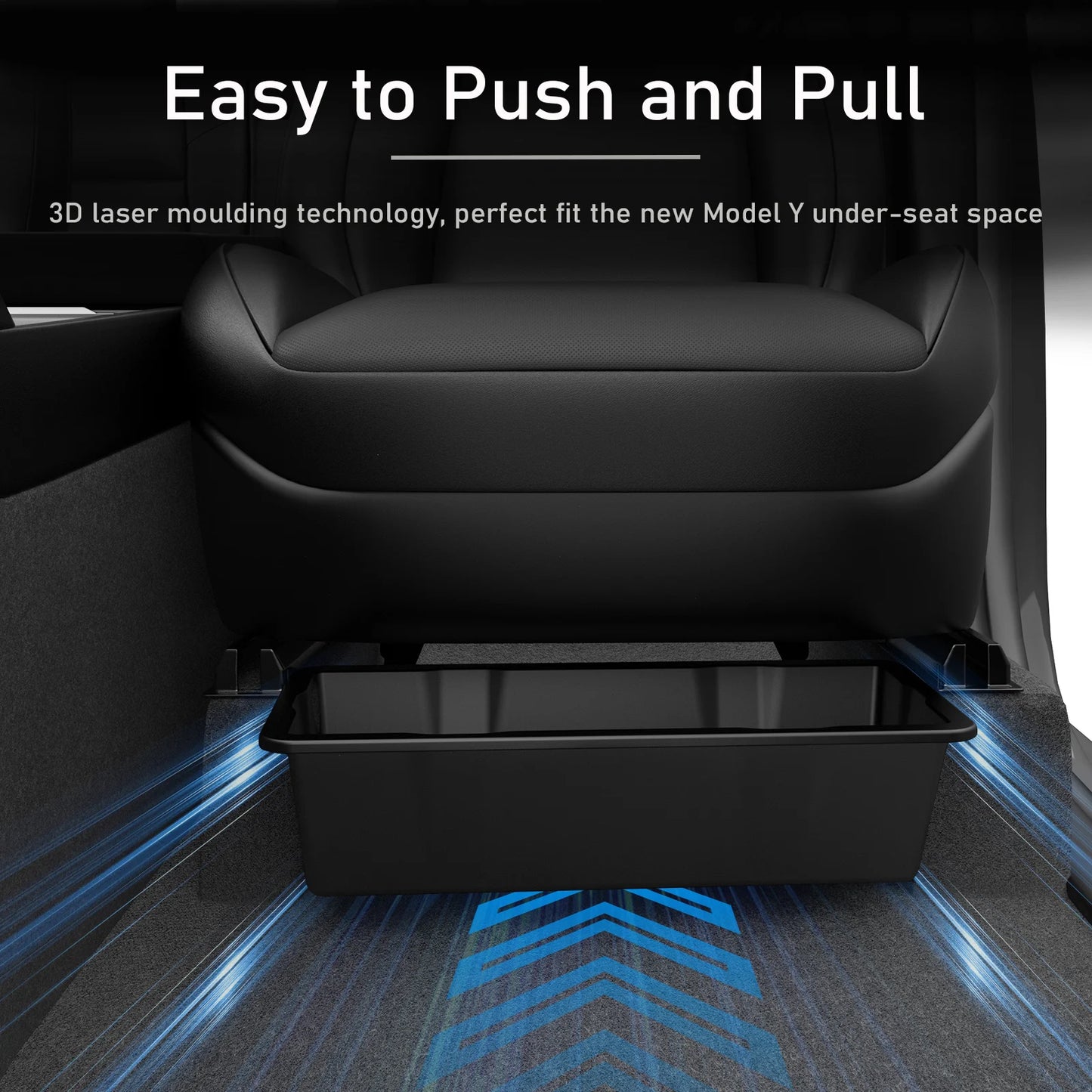 Under Seat Storage Box For Tesla Model Y Juniper 2025 Center Console Organizer Bins Front Backseat Bag Trash Tray Accessories