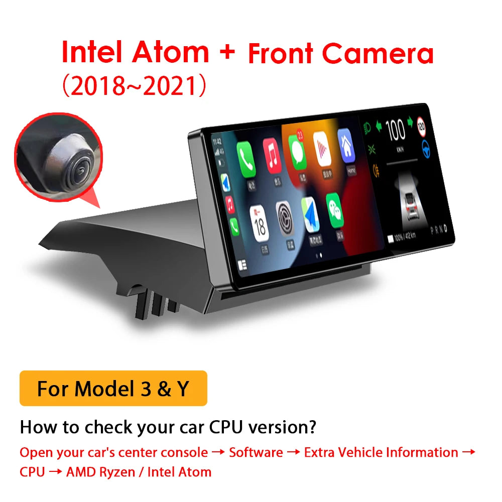 CSSBOON 8.8" Linux System Tesla Car Instrument Cluster Won't Block Airvents Dashboard Touch Display HUD for Tesla Model y/3