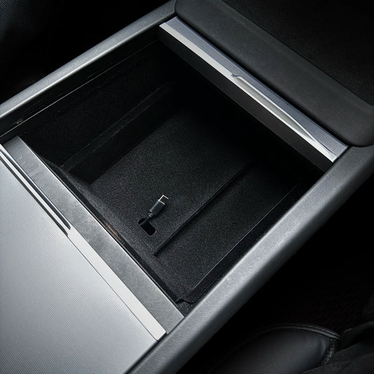for Tesla Model 3 Highland 2024 Console Armrest Storage box Interior Organizer ABS Rubber Pad or Flocking