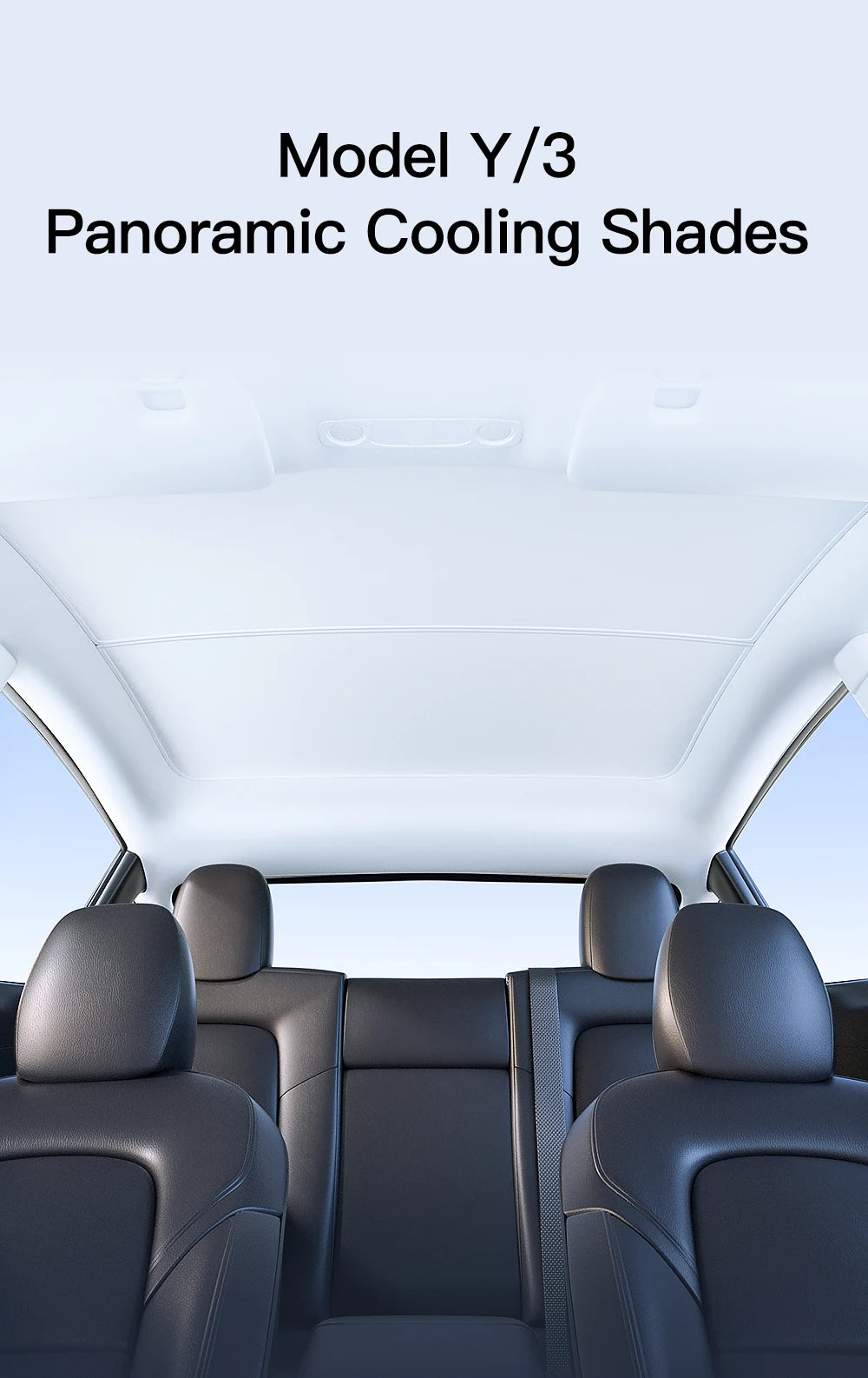 YZ For Tesla Model 3 Y Highland 2021-2024 sun visor for car Upgrade Ice Cloth Buckle Sun Shades Glass Roof Skylight Vehicle