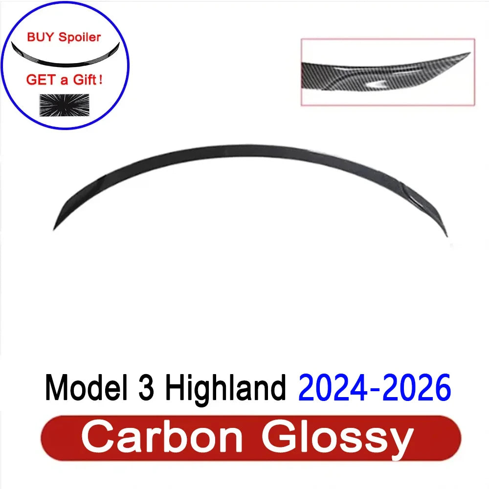 ModelY Juniper 2025 Spoiler Model3 Highland 2024 Accessories Rear Spoilers Wings for Tesla 3/Y 2017-2023 Auto Exterior Parts HOT