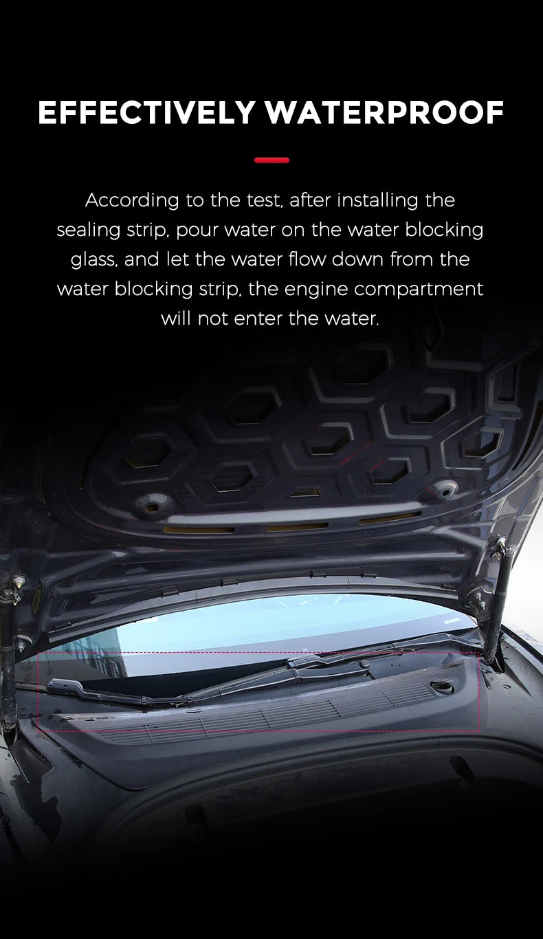 Front Waterproof Chassis Cover Water Strip For 18-24 Tesla Model 3 Y Air inlet protective cover modification accessories