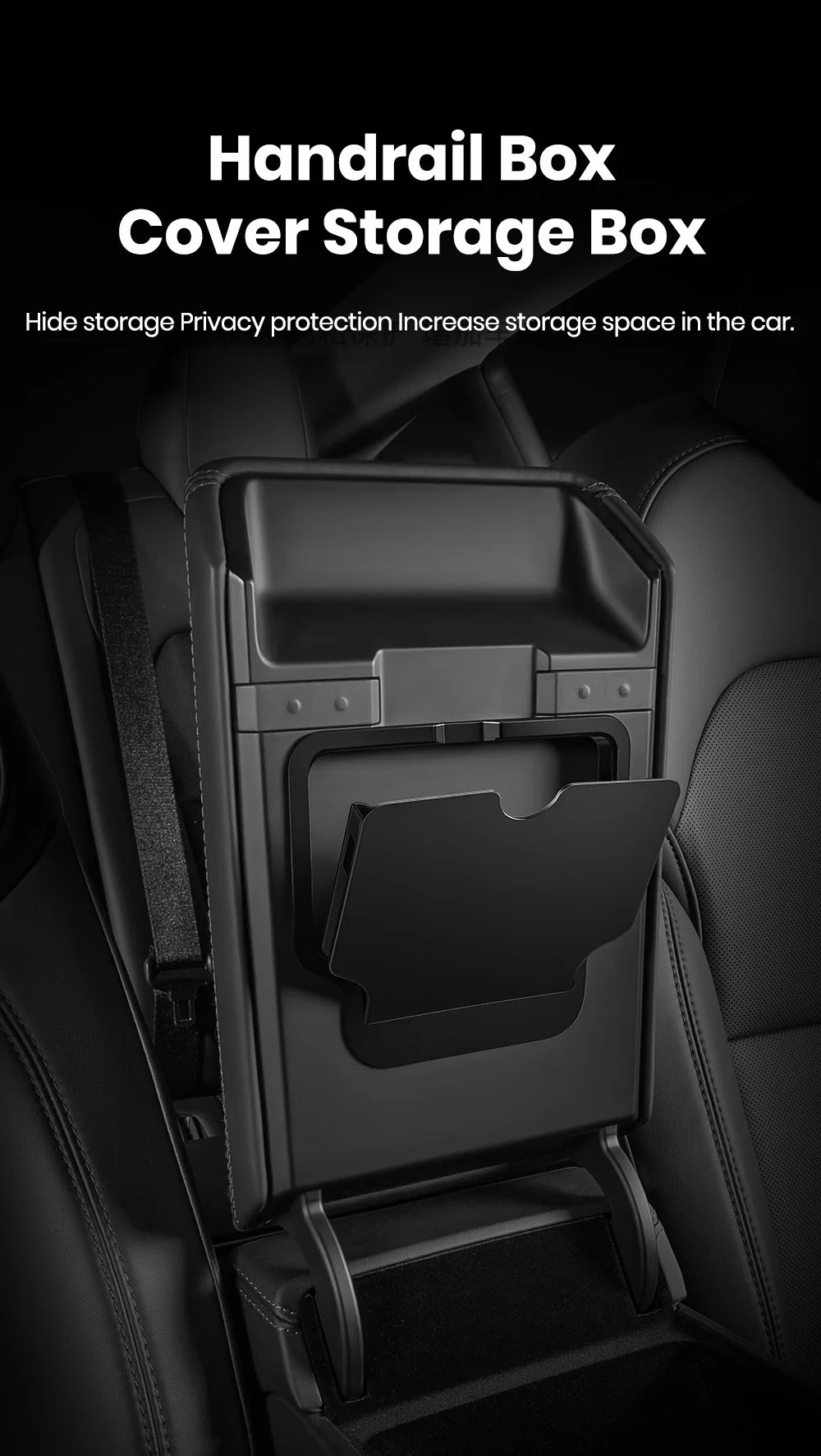 For Tesla Model 3 Highland 2025 Model Y 2021-2025 Center Armrest Hidden Storage Box Cup Holder Console Organizer Box Accessories