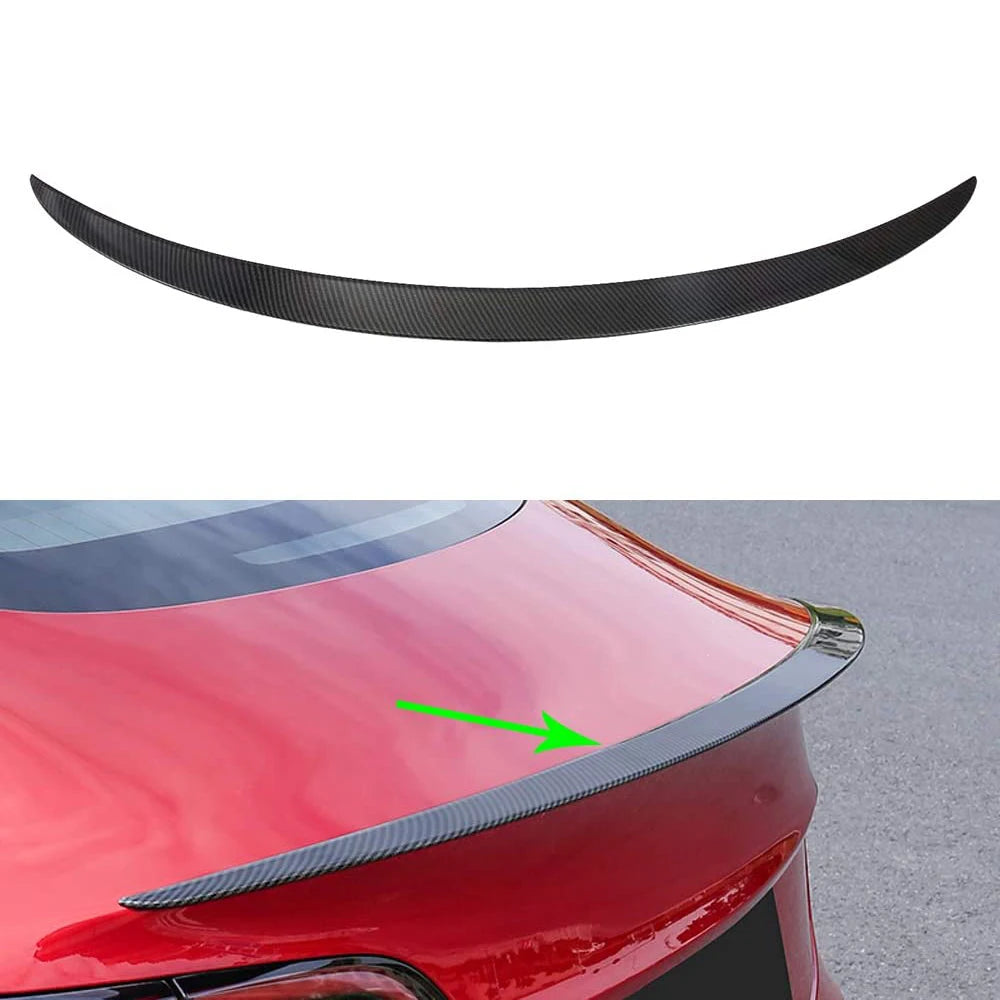 For Tesla Model 3 Performance Spoiler Original Trunk Wing ABS Black Carbon Fiber Tesla Model 3 2017-2023 Accessories