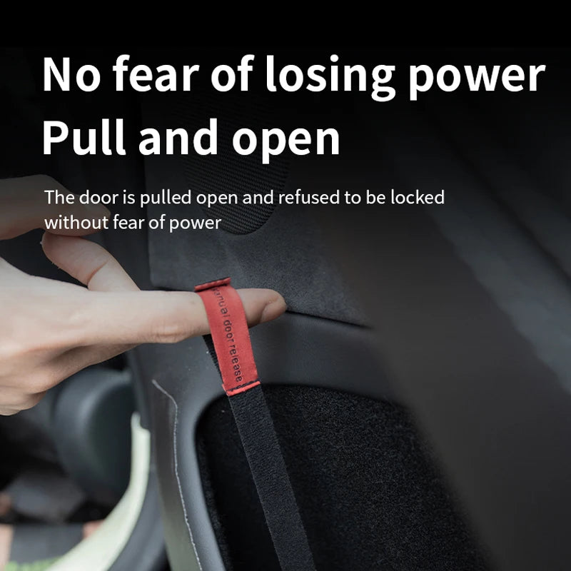 Car Door Emergency Handle Extended Manual Door Release Emergency Safety Pull Rope Emergency Puller Button for Tesla Model Y