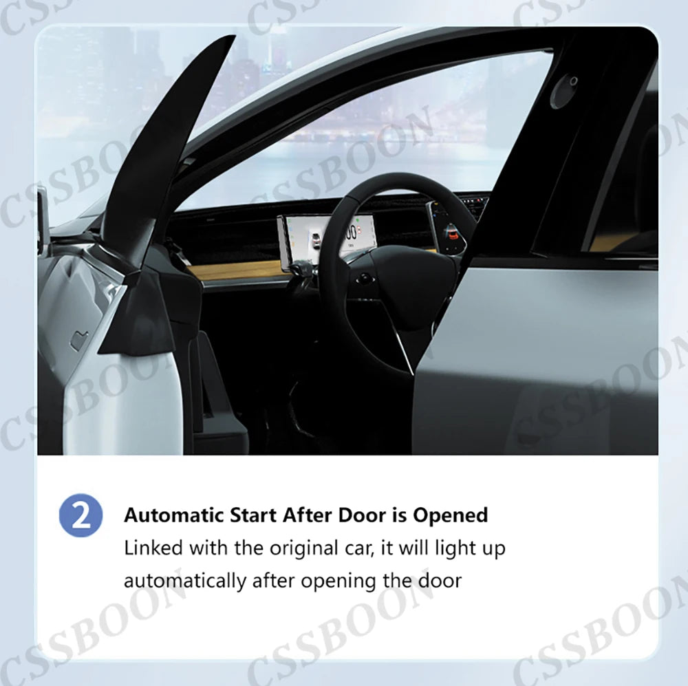 CSSBOON 8.8" Linux System Tesla Car Instrument Cluster Won't Block Airvents Dashboard Touch Display HUD for Tesla Model y/3