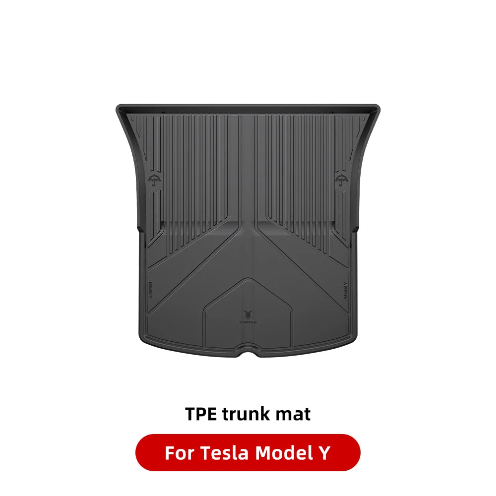 YZ For Tesla Model Y Model 3 All-Weather Waterproof TPE Seat Cover Foot Pad Trunk Mats 2021-2023 Tesla  Car Accessories