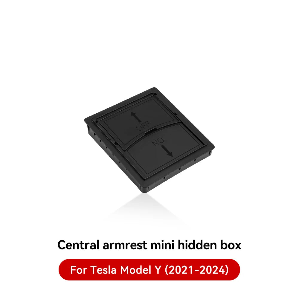 For Tesla Model 3 Highland 2025 Model Y 2021-2025 Center Armrest Hidden Storage Box Cup Holder Console Organizer Box Accessories