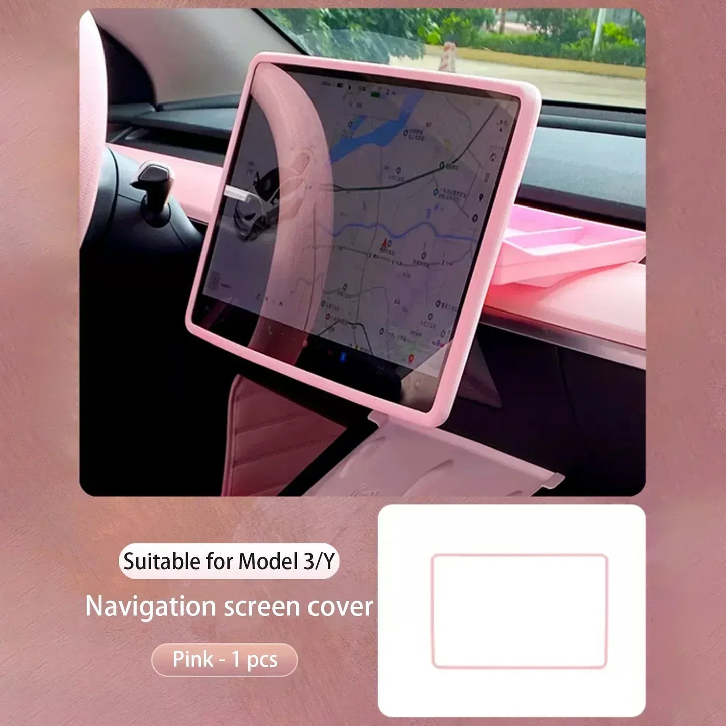 Tesla Model 3 highland Model Y juniper Center Console Storage Box Steering Wheel Cover Screen Frame Armrests Water Cup Limiter