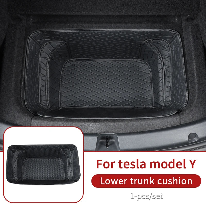 Front  rear Leather trunk For Tesla model Y trunk mat accessories 2020-2023  tesla y accessoires