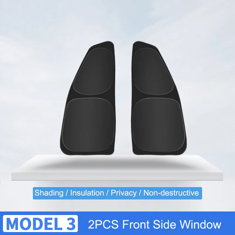 Car Sun Shade for Tesla Model 3 Y 2017-2025 Windshield Sunshade Cover Protector Front Side Window Privacy Blind Shading Kids