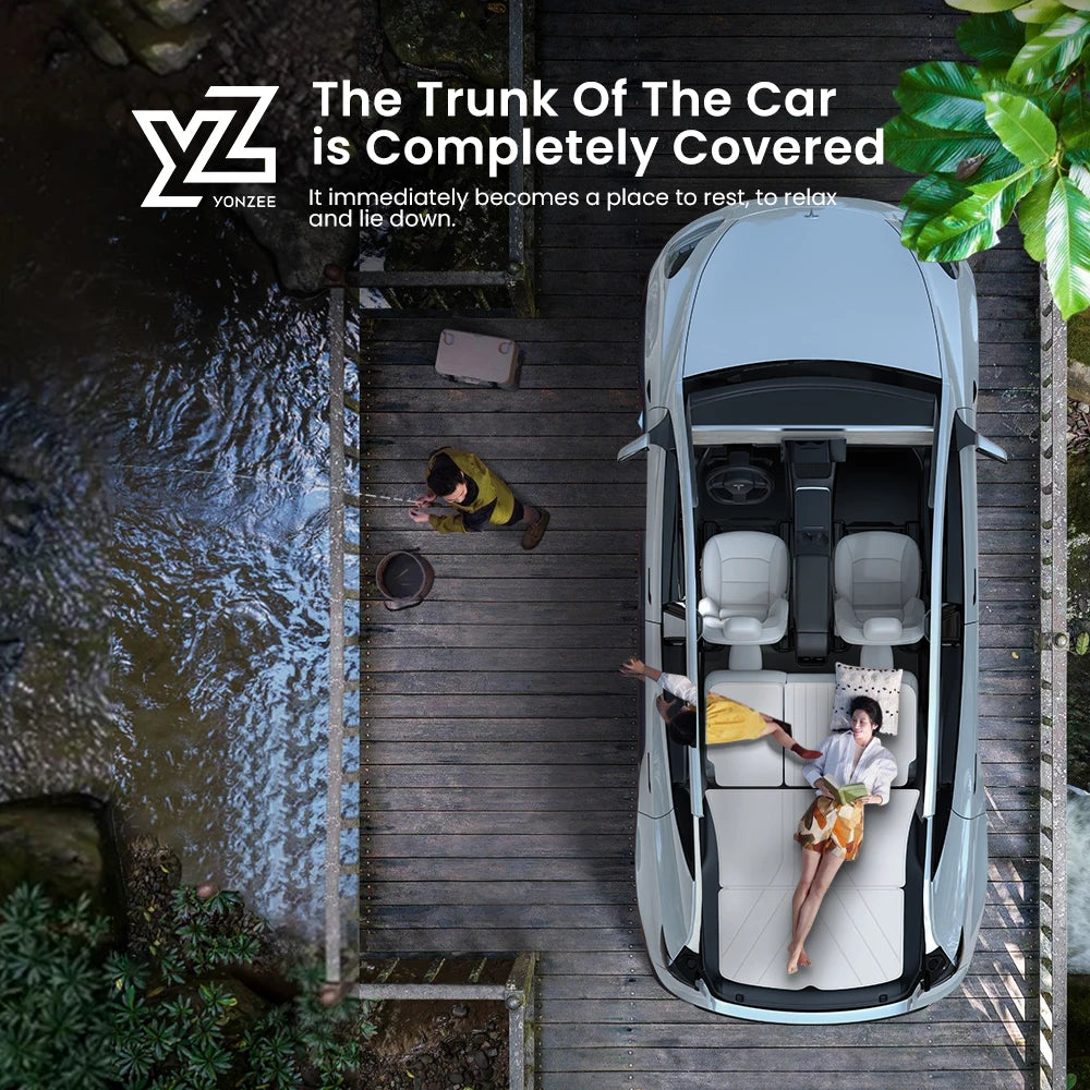 YZ For Tesla Model Y Juniper 2021-2025 Leather Trunk Mats Fully Surrounded Waterproof Non-Slip Liner Custom Floor mat