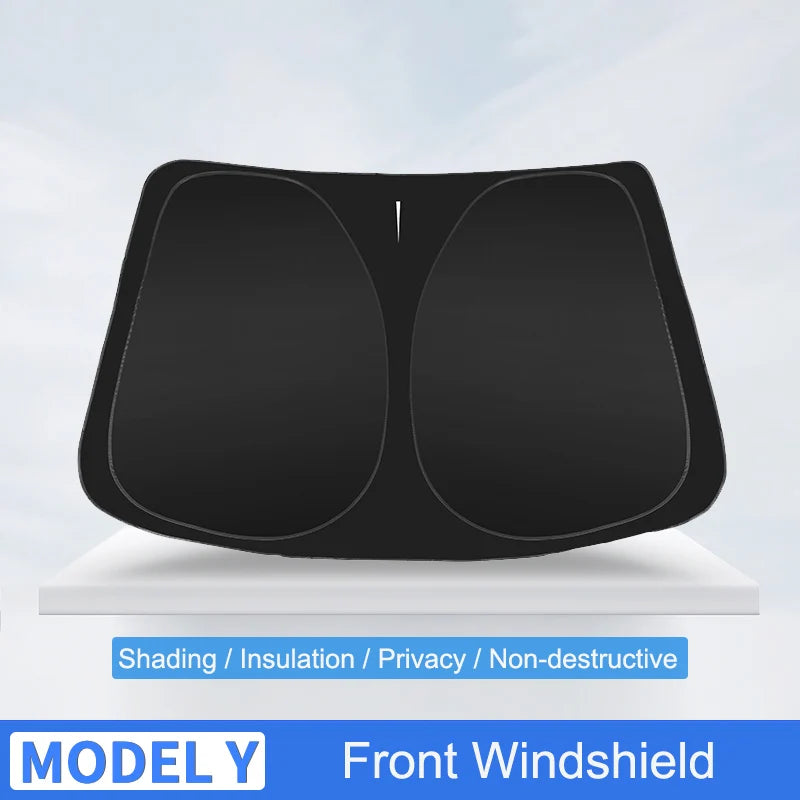 Car Sun Shade for Tesla Model 3 Y 2017-2025 Windshield Sunshade Cover Protector Front Side Window Privacy Blind Shading Kids