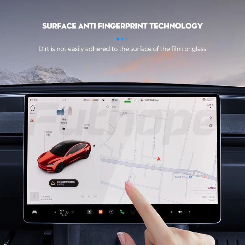 Futhope Tempered Glass Screen Protector For Tesla Highland juniper HD Center Control Film Protection