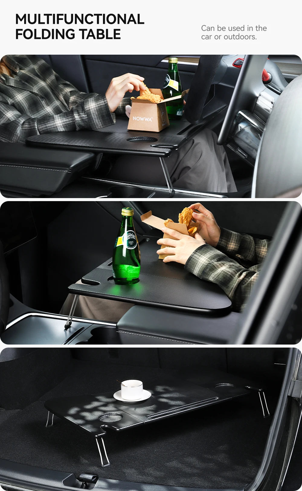 YZ Table Desk For Tesla Model 3 Y Highland Juniper 2021-2025 Car Steering Wheel Laptop Tray Food Desk Portable Office Table