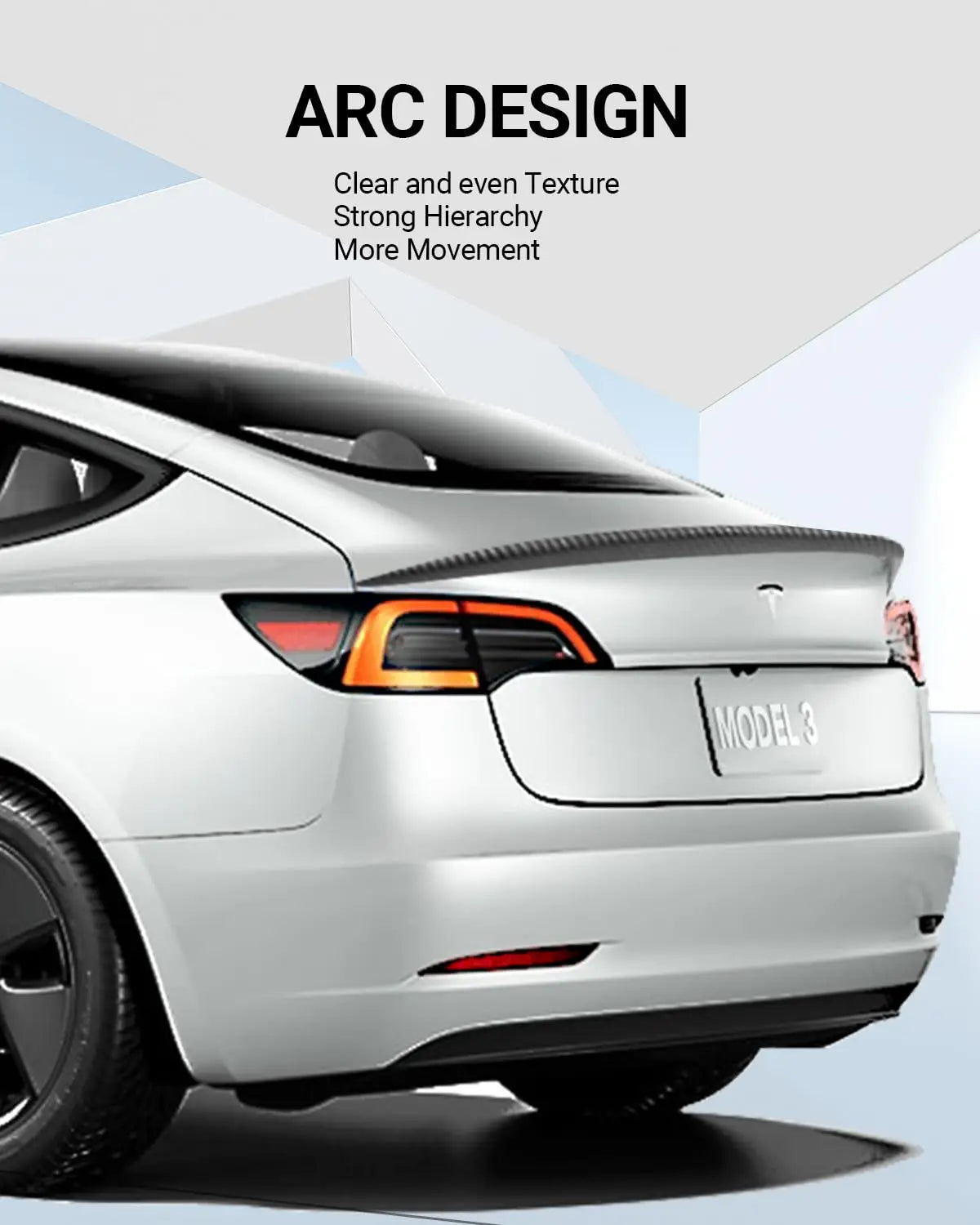 For Tesla Model 3 Performance Spoiler Original Trunk Wing ABS Black Carbon Fiber Tesla Model 3 2017-2023 Accessories