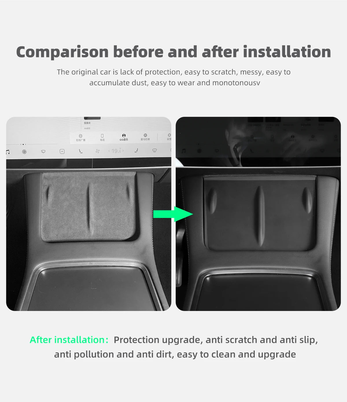 Wireless Charger Pad For Tesla Model 3 Y S X Highland 2024 2023 2022 Accessories Center Console Organizer Charging Station Mats
