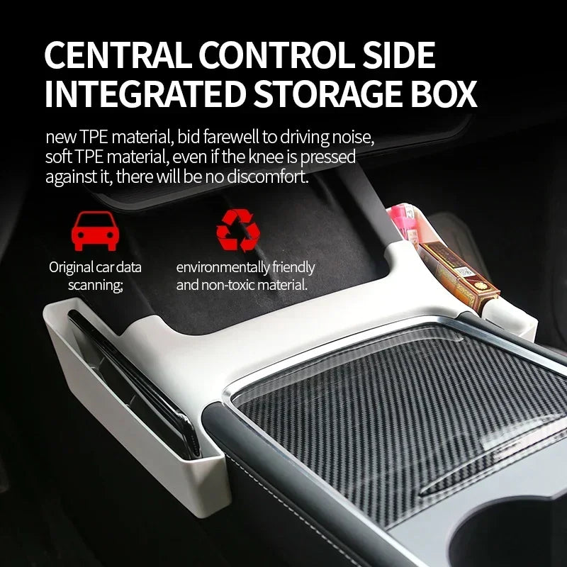 For Tesla Model 3 Y Armrest Both Sides Storage Box Center Console Side Gap Storage Organizer for Tesla Car Interior Modification