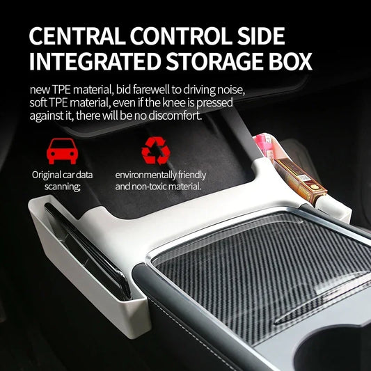 For Tesla Model 3 Y Armrest Both Sides Storage Box Center Console Side Gap Storage Organizer for Tesla Car Interior Modification