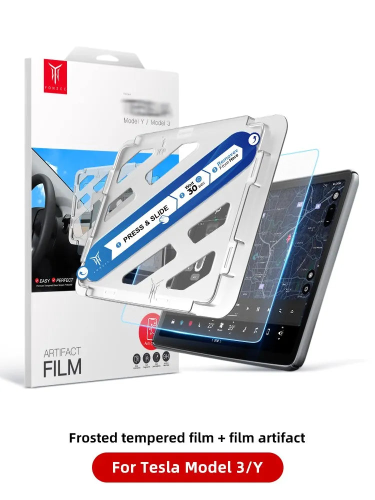 YZ Tempered Glass Screen Protector For Tesla Model 3 Y Center Console Anti Glare HD Film Protection Screen Protecto Accessories