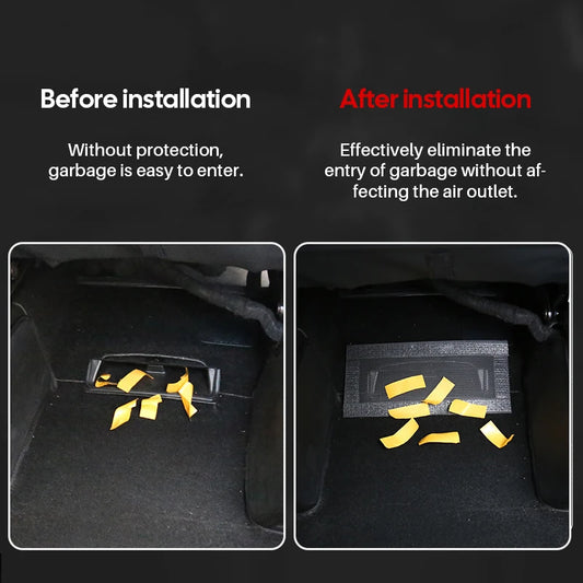 For Tesla Model Y Juniper 2025-2020 Launch Model 3 Highland 2024 Air Outlet Under Seat Protective Cover 1 Pair Vent Mesh Filter