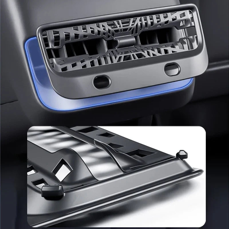 Rear Air Vent Cover for Tesla Model Y 2021-2024 Accessories Rear Seat Center Console Air Vents Cover for Tesla Model Y 2024