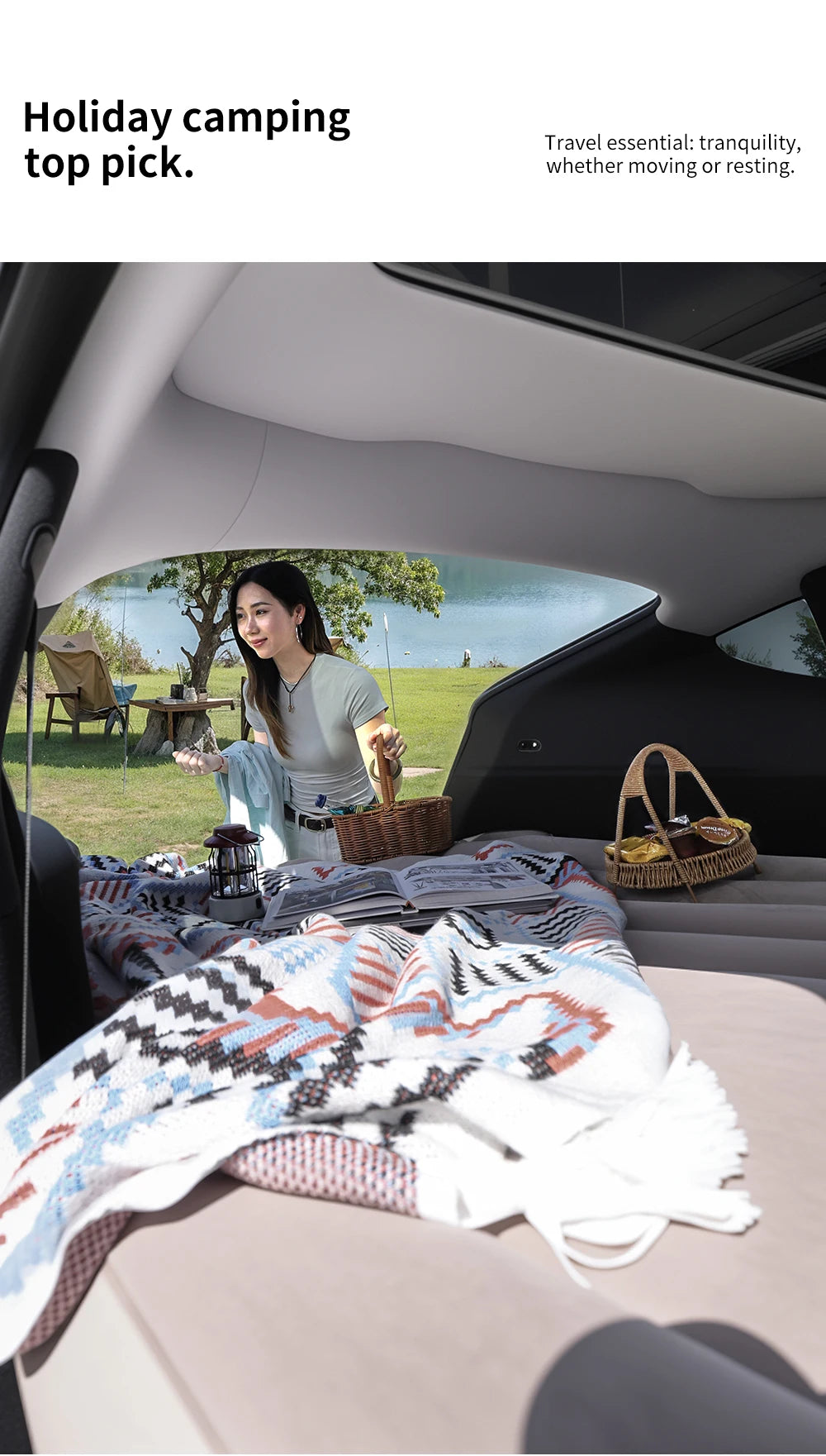 YZ For Tesla Model Y Juniper 2021-2025 Mattress  Automobile Self-Inflating Mattress Travel Mattress Inflatable Camping Mattress