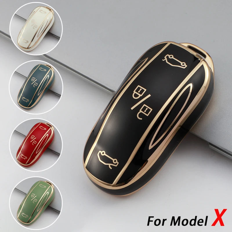 Soft TPU Car Smart Key Case Cover For Tesla Model 3 S X Y Auto Remote Shell Fob Holder Protector Keychain Accessories