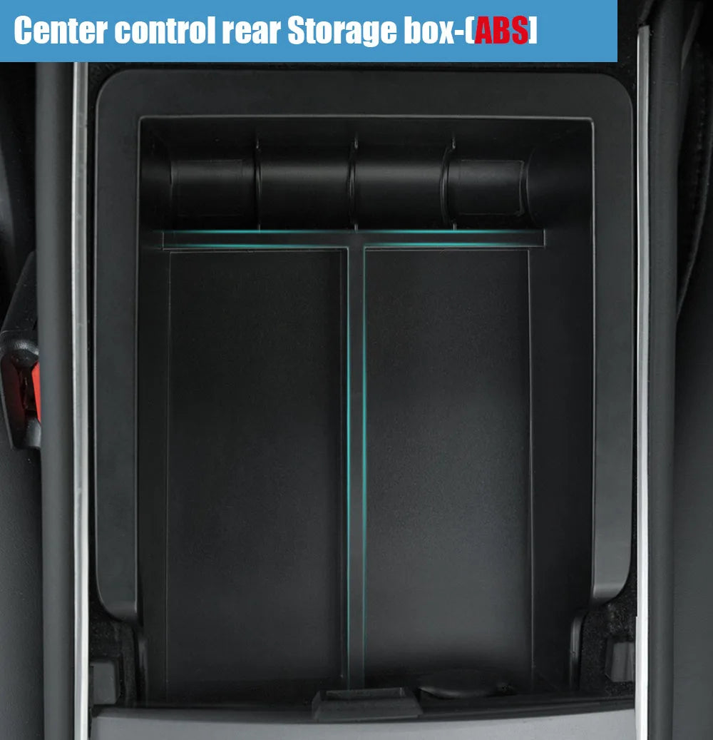 For Tesla Model 3 Highland 2025 Model Y 2021-2025 Center Armrest Hidden Storage Box Cup Holder Console Organizer Box Accessories