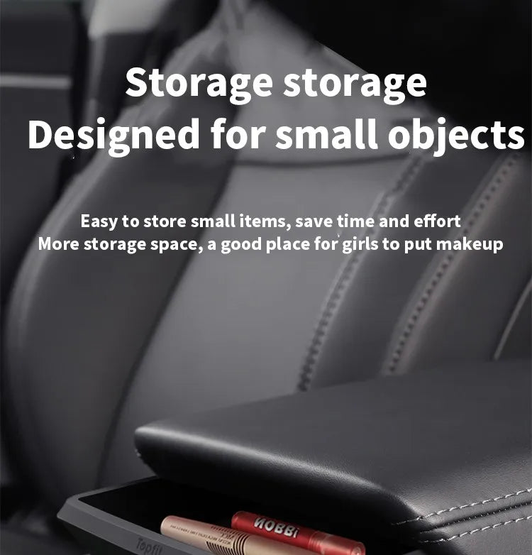 For Tesla Model 3 HIghland Armrest Glasses Storage Box For 2024 Tesla Model 3 Silicone Phone Storage Pocket