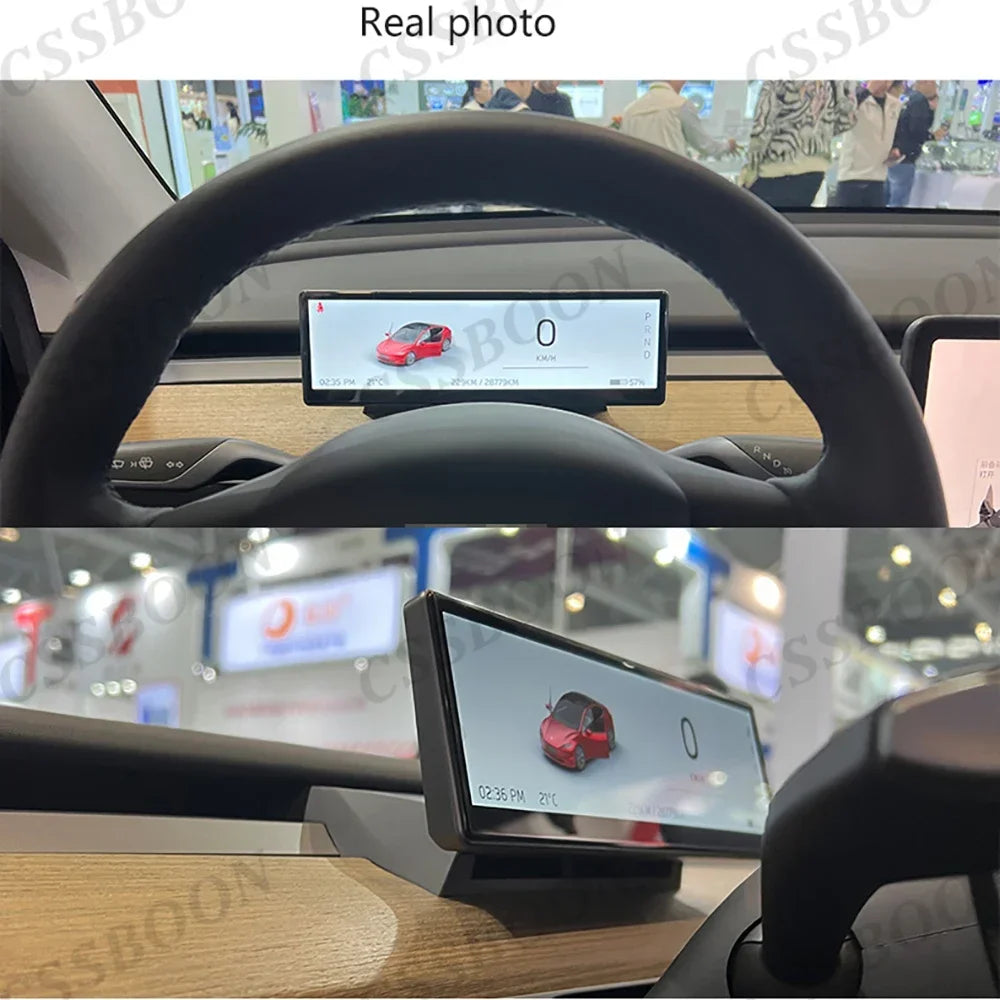 CSSBOON 8.8" Linux System Tesla Car Instrument Cluster Won't Block Airvents Dashboard Touch Display HUD for Tesla Model y/3