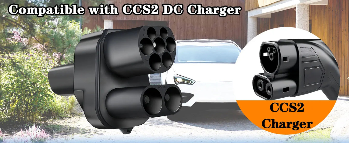 GUWIEYG CCS2 to Tesla EV Charging Adapter 300A CCS2 Combo for Tesla Convertor for Car Charger CCS2 Tesla Adapterr