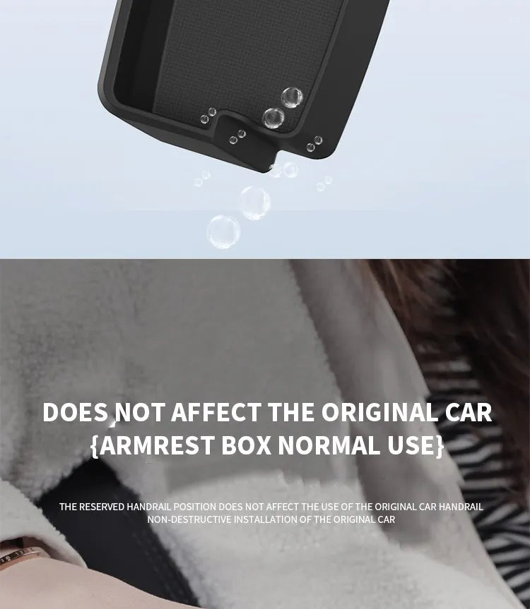 For Tesla Model 3 HIghland Armrest Glasses Storage Box For 2024 Tesla Model 3 Silicone Phone Storage Pocket