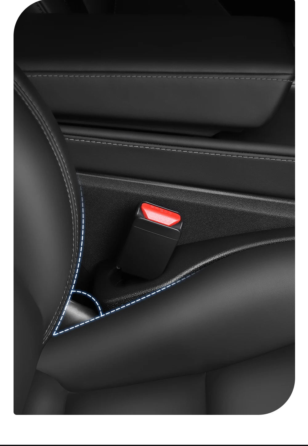 YZ For Tesla Car Seat Gap Filler Side Seam Plug Strip Styling Seat Gap Leak-proof Filling Strip Interior Decoration Supplies