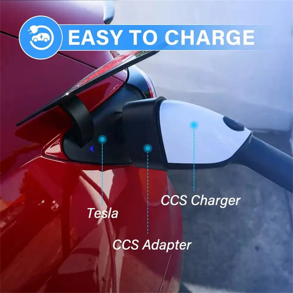 For Tesla American Standard DC Fast Charging Converter Tesla Converter CCS1 Converter CCS1 to Tesla charging head adapter