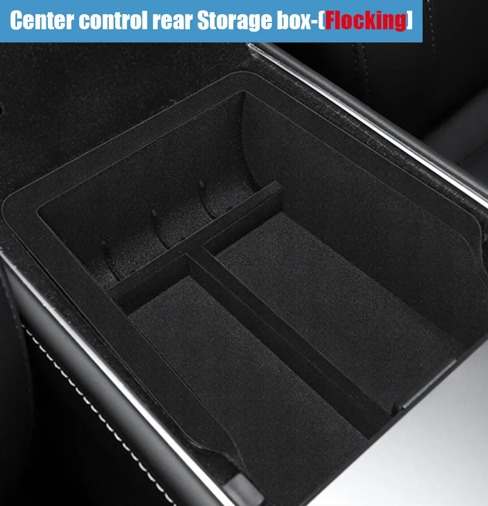 For Tesla Model 3 Highland 2025 Model Y 2021-2025 Center Armrest Hidden Storage Box Cup Holder Console Organizer Box Accessories
