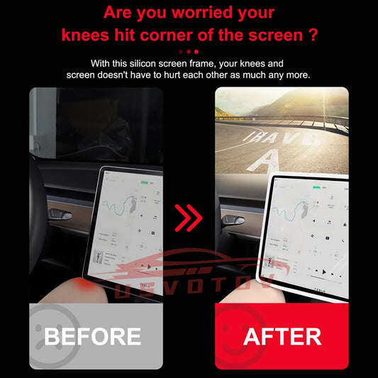 Screen Edge Protector for Tesla Model 3 Y Highland Display Frame Protective Cover Center Console Decoration Interior Accessories