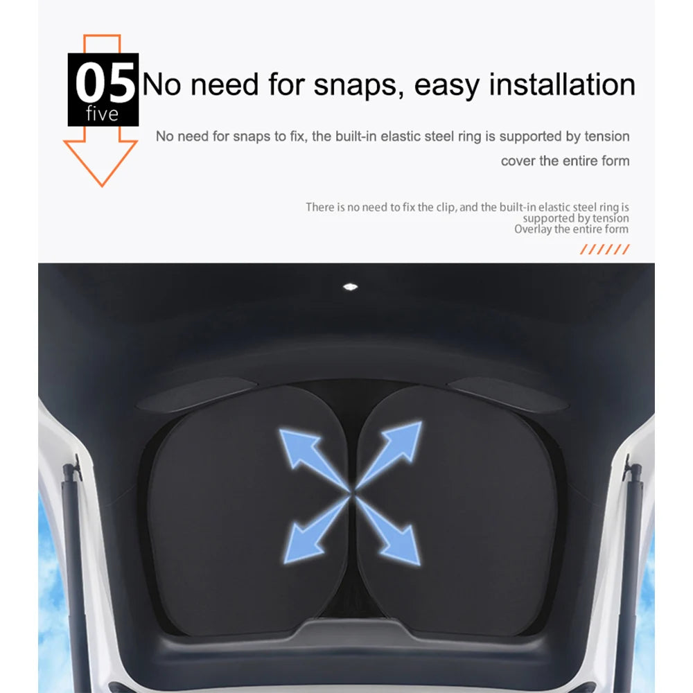 Car Sun Shade for Tesla Model 3 Y 2017-2025 Windshield Sunshade Cover Protector Front Side Window Privacy Blind Shading Kids