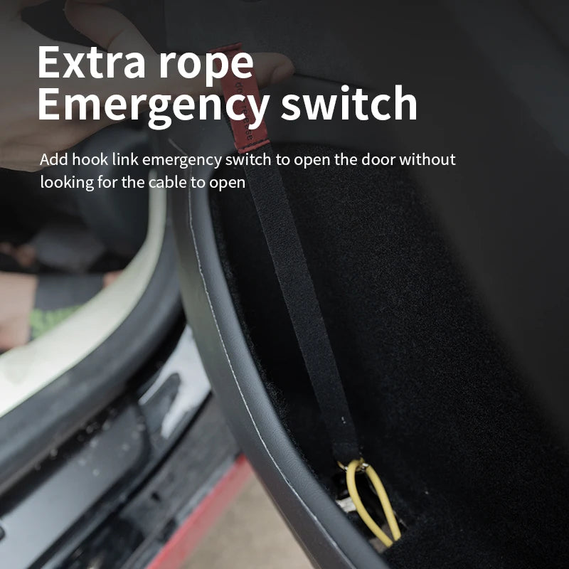 Car Door Emergency Handle Extended Manual Door Release Emergency Safety Pull Rope Emergency Puller Button for Tesla Model Y