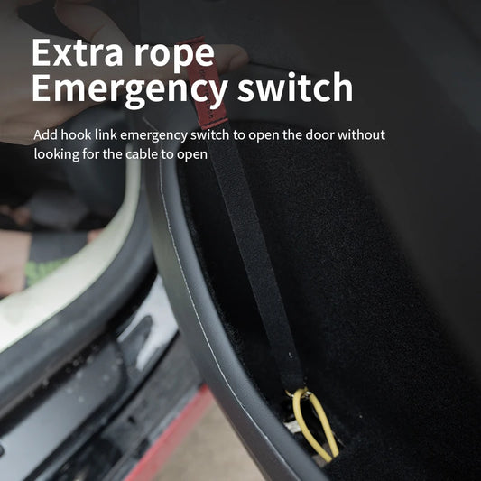 Car Door Emergency Handle Extended Manual Door Release Emergency Safety Pull Rope Emergency Puller Button for Tesla Model Y