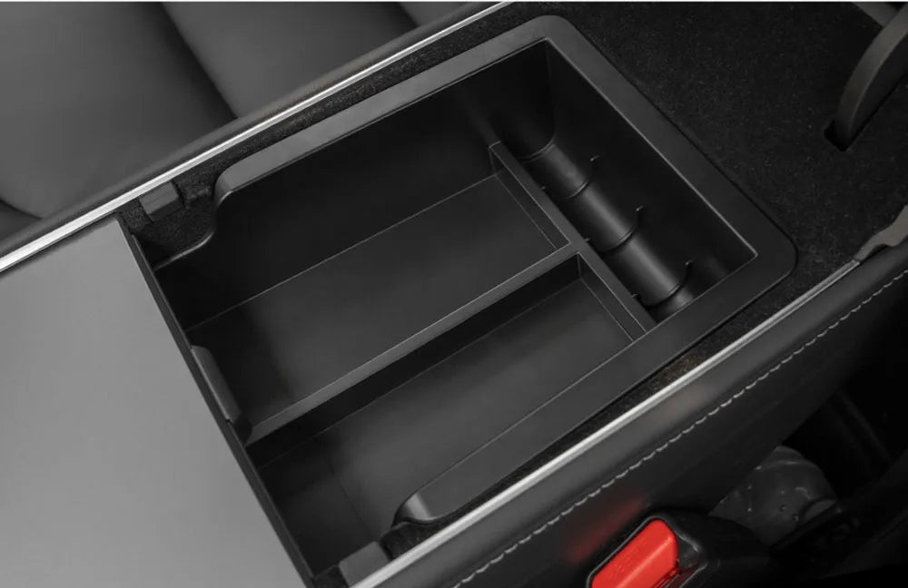 For Tesla Model 3 Highland 2025 Model Y 2021-2025 Center Armrest Hidden Storage Box Cup Holder Console Organizer Box Accessories