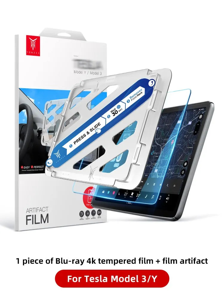 YZ Tempered Glass Screen Protector For Tesla Model 3 Y Center Console Anti Glare HD Film Protection Screen Protecto Accessories