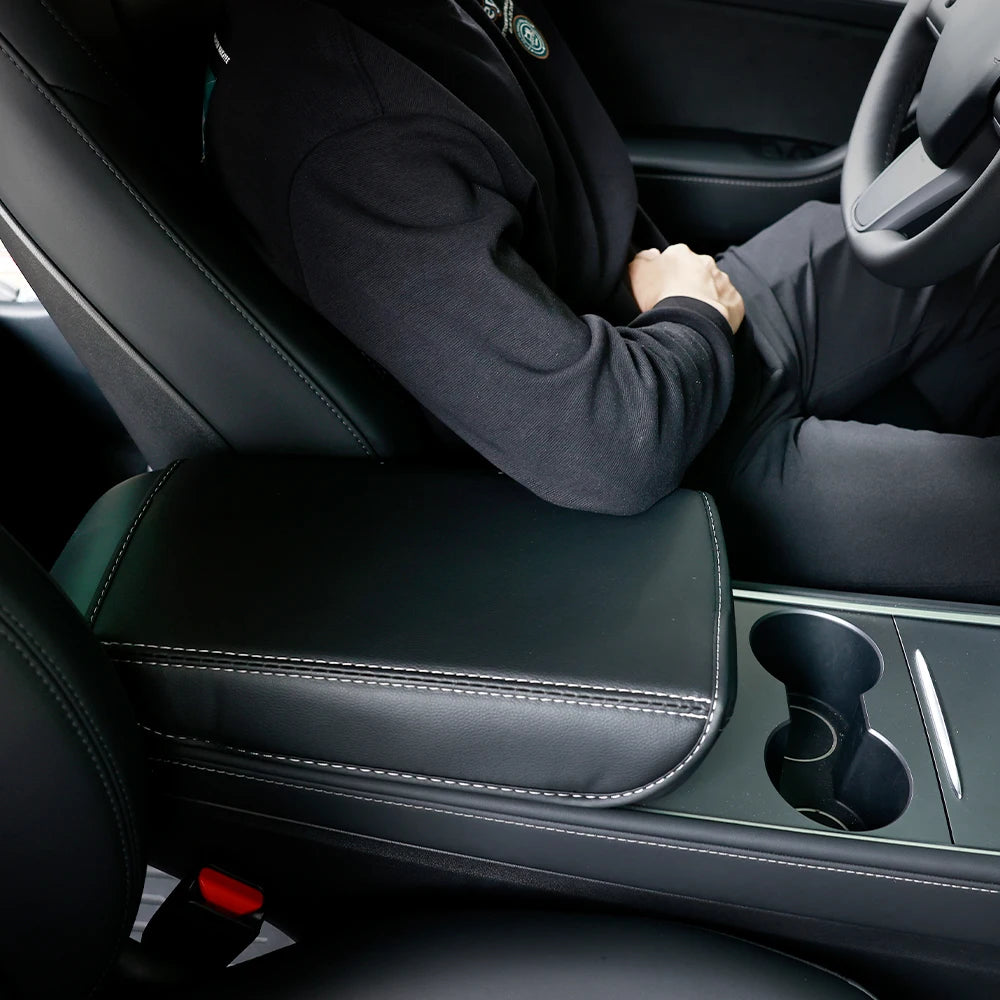 For Tesla Armrest Box Protective Cover Central Control Armrest Interior Car Accessories For Tesla Model 3 Model Y 2017- 2024
