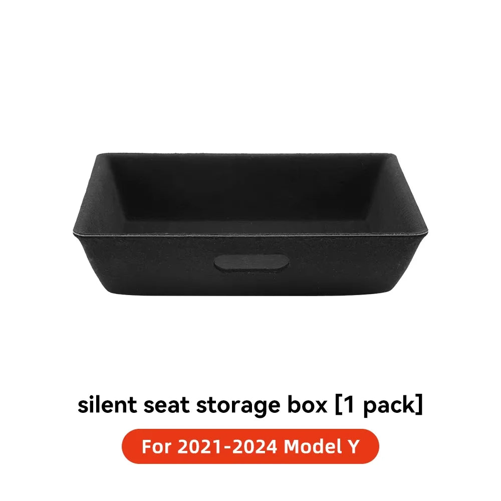 YZ For Tesla Model Y Juniper 2025 Underseat Storage Box Seats Drawer TPE Hidden Storage Tray Push Pull Car Organizer Accessories